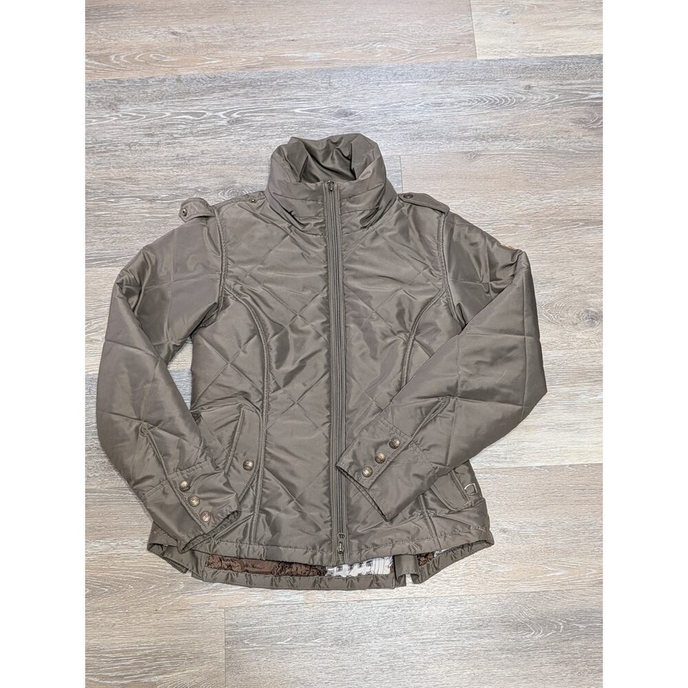 Ariat Women's Brown Quilted Equestrian Jacket S/P Riding Outerwear